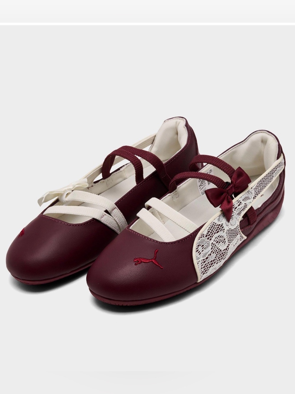 🥀 PUMA SPEEDCAT BALLET LACE BOW RUBY 🥀